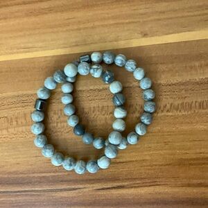 Cute gray set of healing bracelets